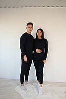 Термобілизна універсальна Класична S, M, L, XL, 2XL, 3ХЛ рібана з начосом ЧОРНИЙ