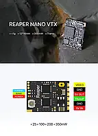 Foxeer Reaper Nano VTX 25/100/200 МВт, потужність 5 В, вхідна вихідна напруга
