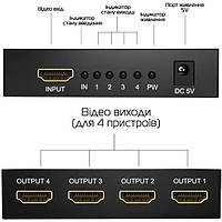 Сплиттер HDMI 1x4 на 4 порта 1080P HDMI 1.4 «D-s»