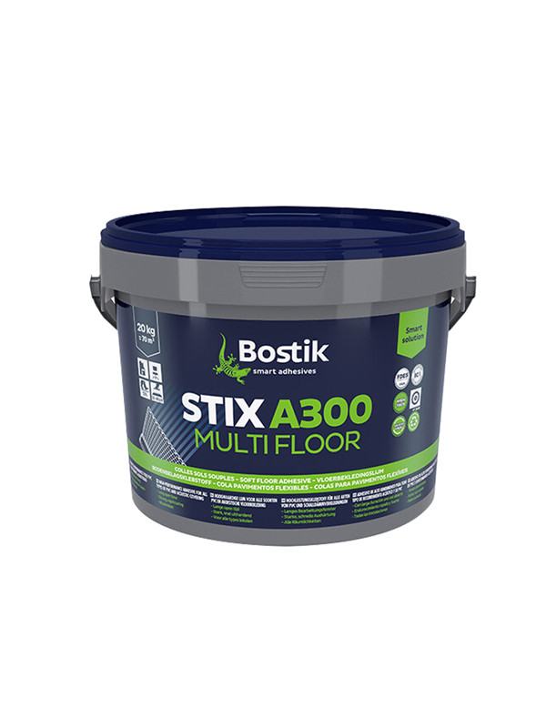 Клей акриловий універсальний для комерційних підлогових покриттів Bostik Stix A300 Multi Floor 20 кг