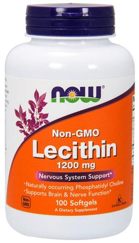 Лецитин, Lecithin, Now Foods, 1200 мг, 100 гелевих капсул, фото 1