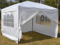Павильон тент палатка альтанка торговая 3 х 3 + 4 стены белая
