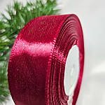 Стрічка атласна 2.5 см гранатова, фото 2