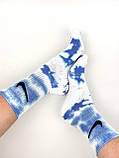 Махрові високі чоловічі термо в крафт боксі Nike - tie-dye в коробці 4 пари шкарпеток утепленні, фото 2