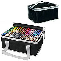 Набір скетч маркерів у сумці 262 шт двосторонні професійні спиртові для малювання