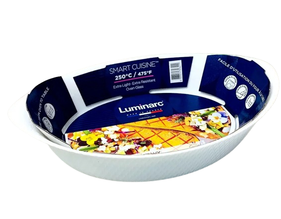 Блюдо-човник біле для подачі та запікання Люмінарк Smart Cuisine Wavy 320x200мм Q8203, фото 1