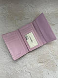 Жіночий шкіряний гаманець Cardinal купюрник із натуральної шкіри на магніті рожевий, фото 3