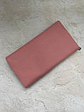 Жіночий гаманець портмоне з натуральної шкіри Cardinal великий місткий шкіряний клатч рожевий, фото 7