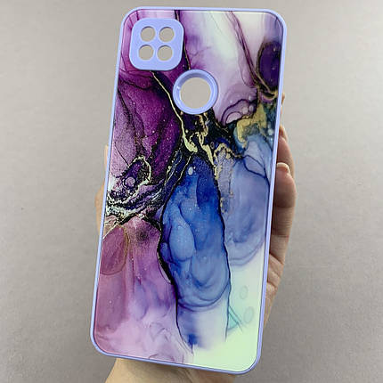 Чохол для Xiaomi Redmi 9C мармуровий чохол із захистом камери на телефон сяомі редмі 9с бузковий q7k, фото 1