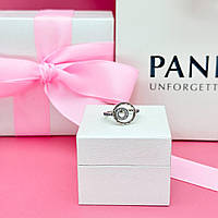 Серебряное кольцо с логотипом Pandora 16.5