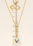 Кулон Xuping Позолота 18K з кр-ми Swarovski на ланцюжку "Кристал Shimmer з трикутниками" довжина 39-44см, фото 5
