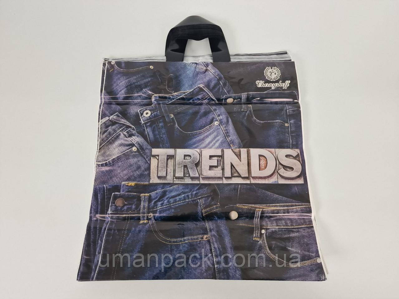 Пакет із петльовою ручкою 40*42 "Джинс Ренпако (25 шт.)