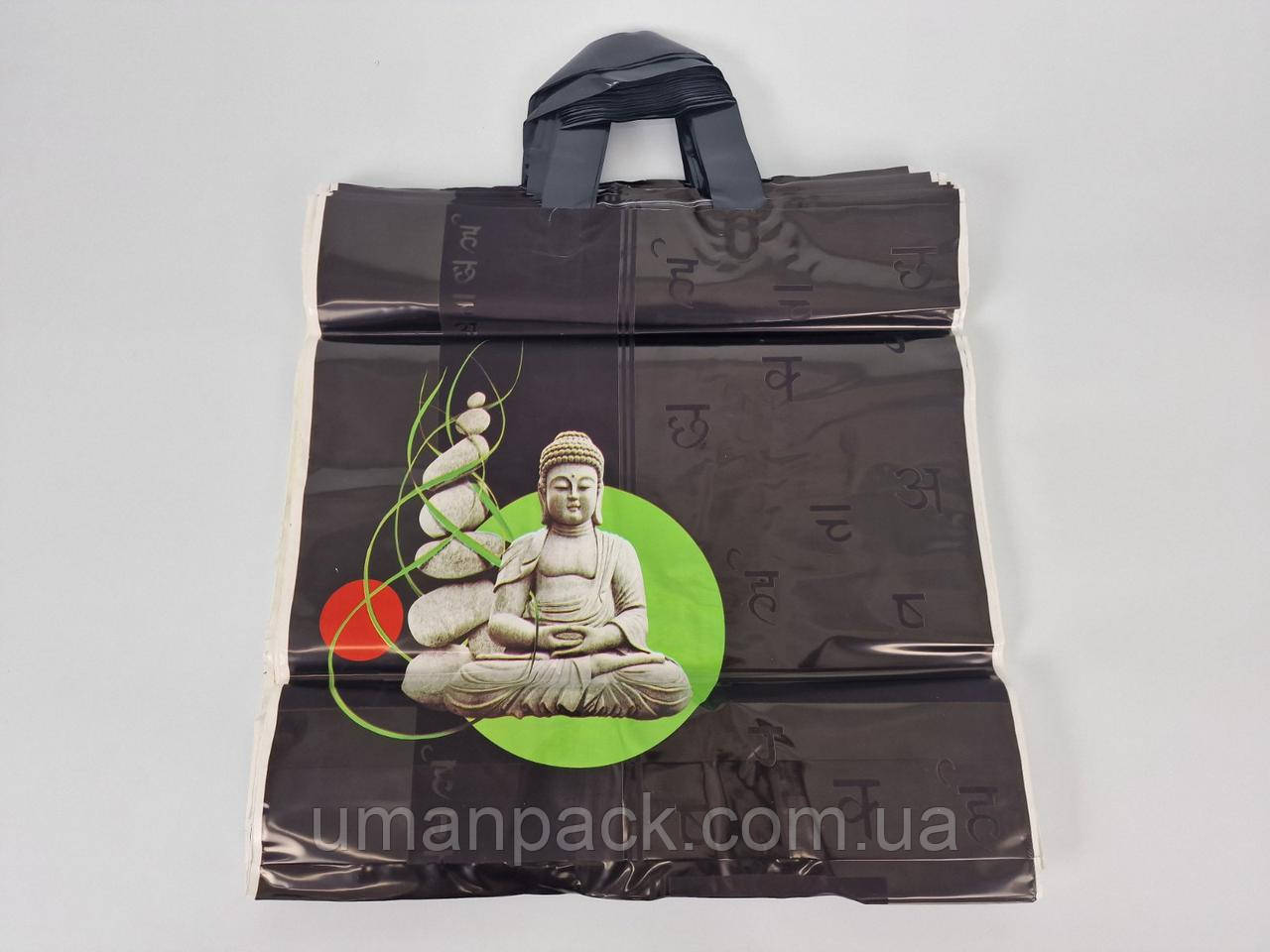 Пакет із петльовою ручкою 40*42 (90 мкм) "Будда Ренпако (25 шт.)