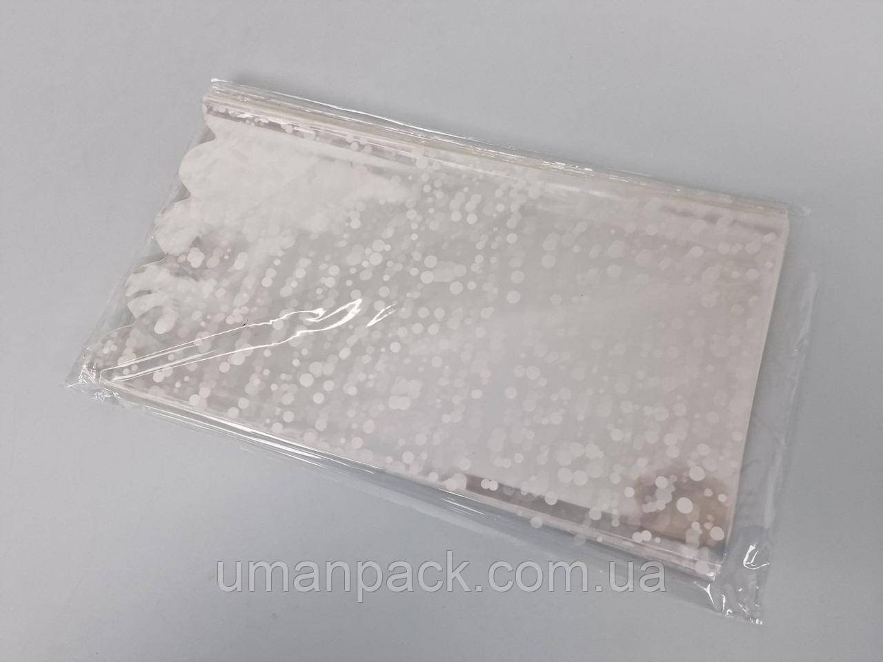 Пакет із малюнком для пакування подарунків (15*30) No75 (ажурний) "Конфеті" (100 шт.)
