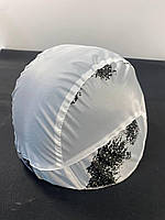 Тактичний кавер на каску - чохол на шолом камуфляж білий, зимовий для ЗСУ тканина Оксфорд 600D