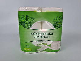 Туалетний папір Смарагд" 96*110/45 ціль. 2 шар. (4 шт.) Каховинка (12 рул)
