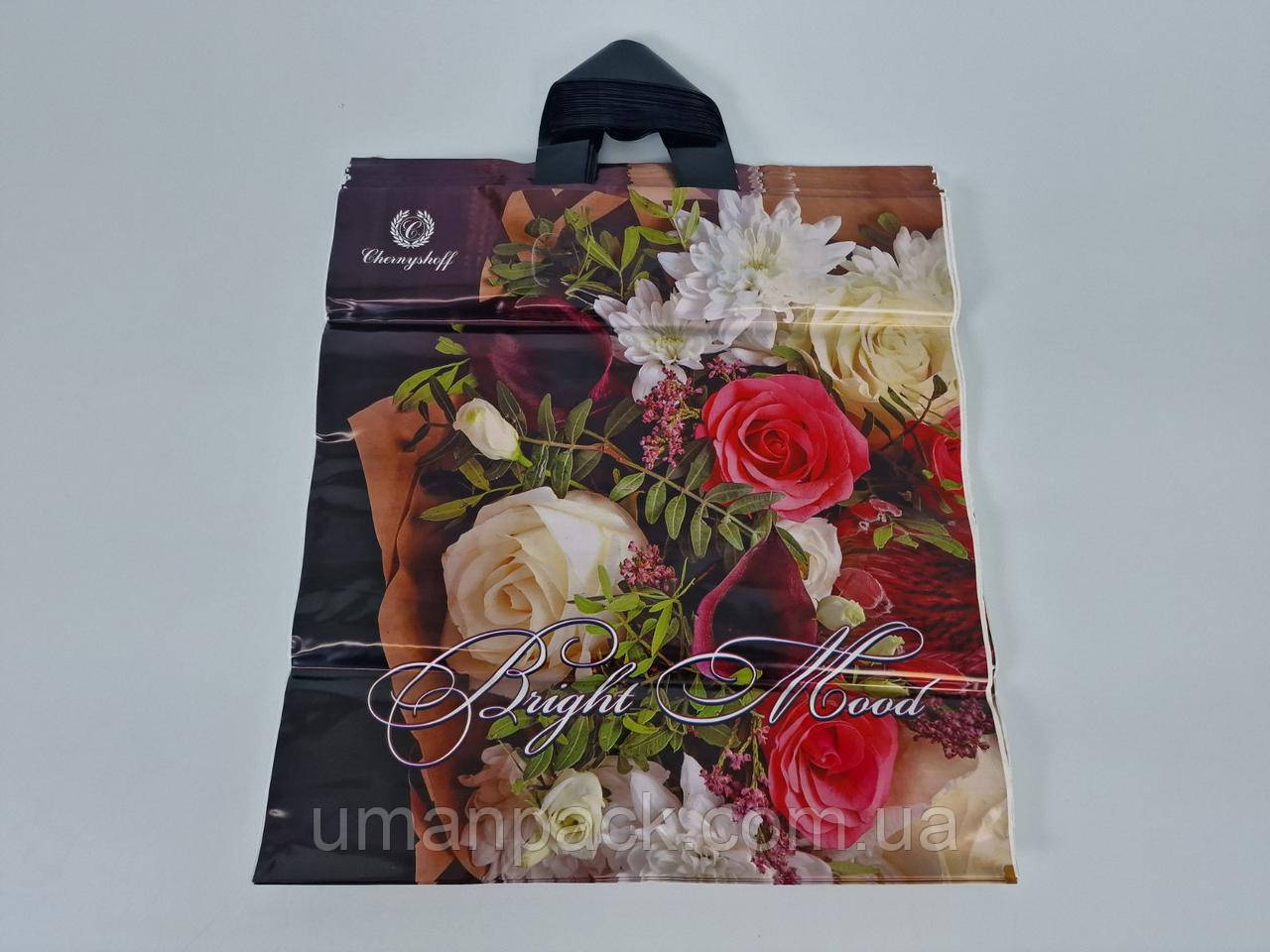 Пакет із петльовою ручкою 40*42 "Букет квітів Репако (25 шт.)