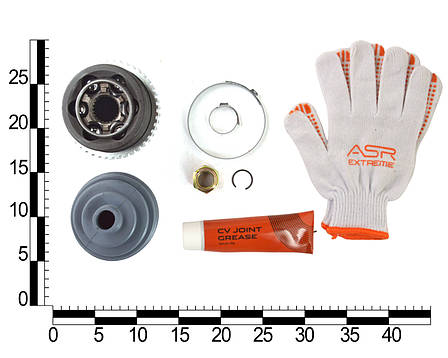 ШРУС ВАЗ 2170-72, 1117-19, 2190-92 зовнішній, (+ABS) (з пильовиком, хомутами та гайкою) (22x22) "граната", фото 2