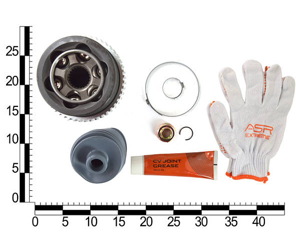 ШРУС ВАЗ 2123 зовнішній 24 шліци (+ABS) (з пильовиком, хомутами та гайкою) (24x22) "граната", фото 1