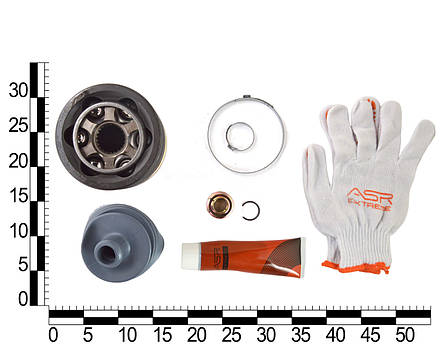 ШРУС ВАЗ 21213 зовнішній 22 шліц (d 24,33 мм) (-ABS) (з пильовиком, хомутами та гайкою) (22x22) "граната", фото 2