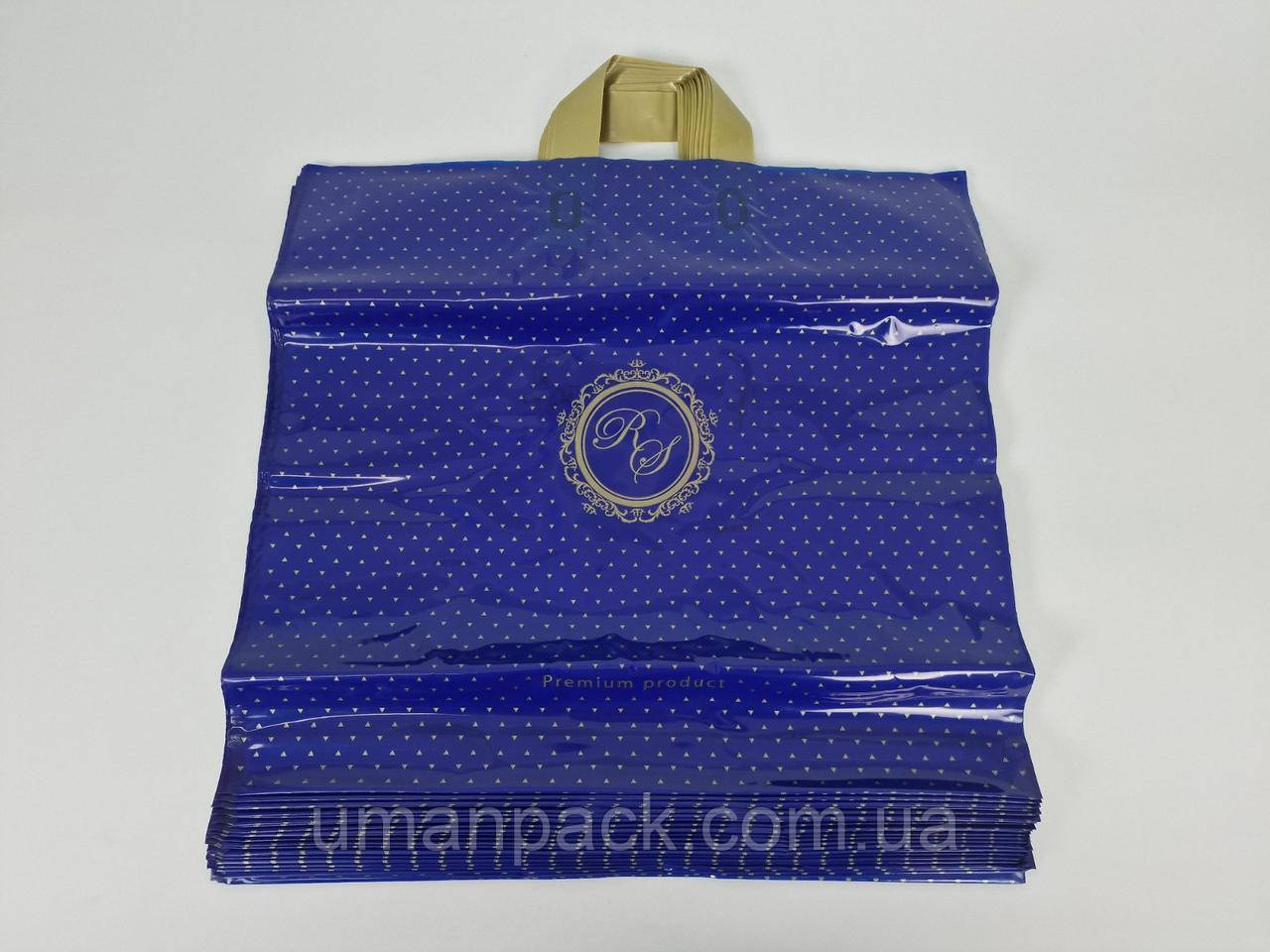 Пакет із петльовою ручкою 45*43 (65 мкм)"Лілія преміумсиній Ренпако (25 шт.)