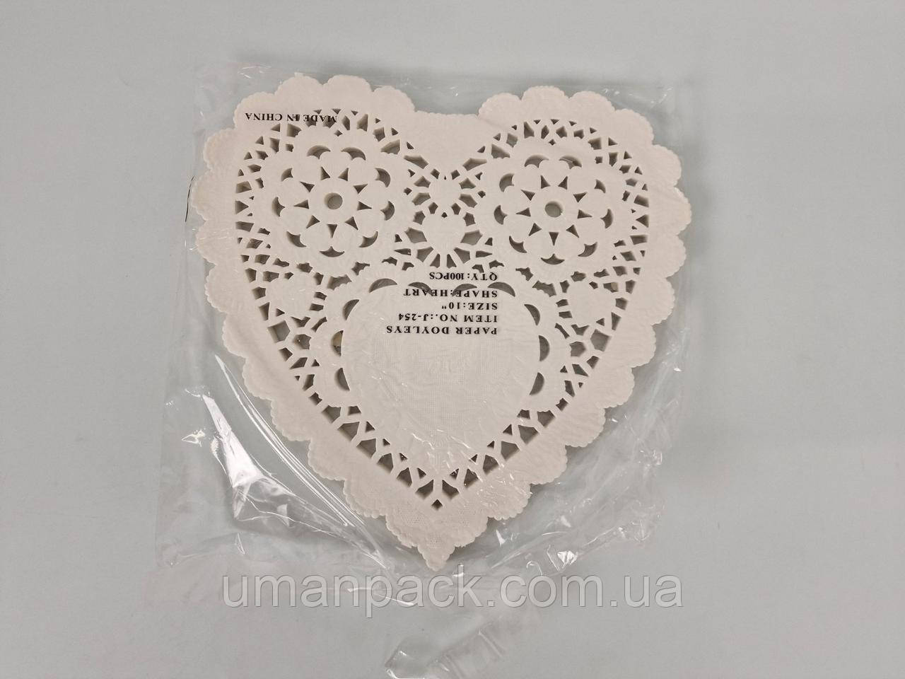 Серветка ажурна СЕРЦЕ Ф25,4(100шт) (1 пач)