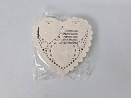 Серветка ажурна у формі серця Ф10(100шт) (1 пач)