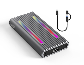 Зовнішня кишеня для M2 SSD NVMe (PCIe) і NGFF (Sata) USB 3.1 Type-C Blueendless 2808SN RGB Original
