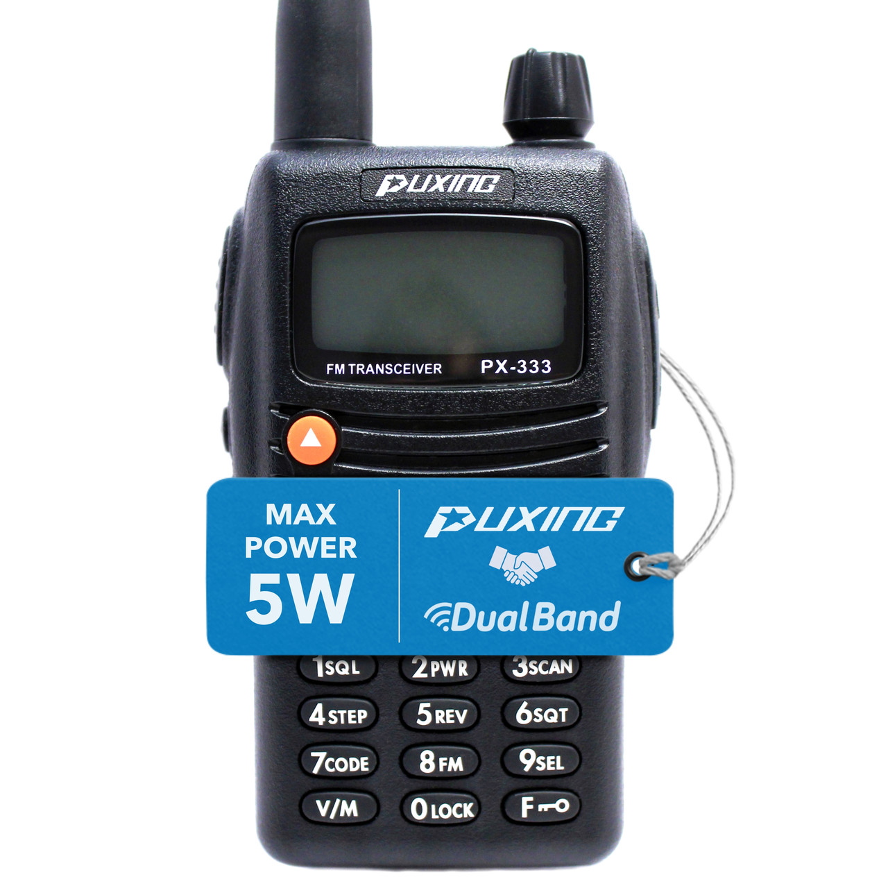 Рація Puxing PX-333 VHF 5 Вт, FM радіо функція, скремблер 8 груп