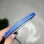 Стрічка парча 0.6 см синя, фото 2