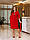 Красива стильна сукня  БАТАЛ арт 510 червона, фото 6