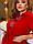 Красива стильна сукня  БАТАЛ арт 510 червона, фото 3