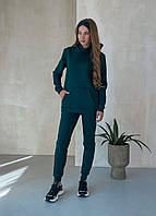 Теплый зимний женский спортивный костюм зелёный Мерлини Бордо 100001022, размер S-M (42-44)