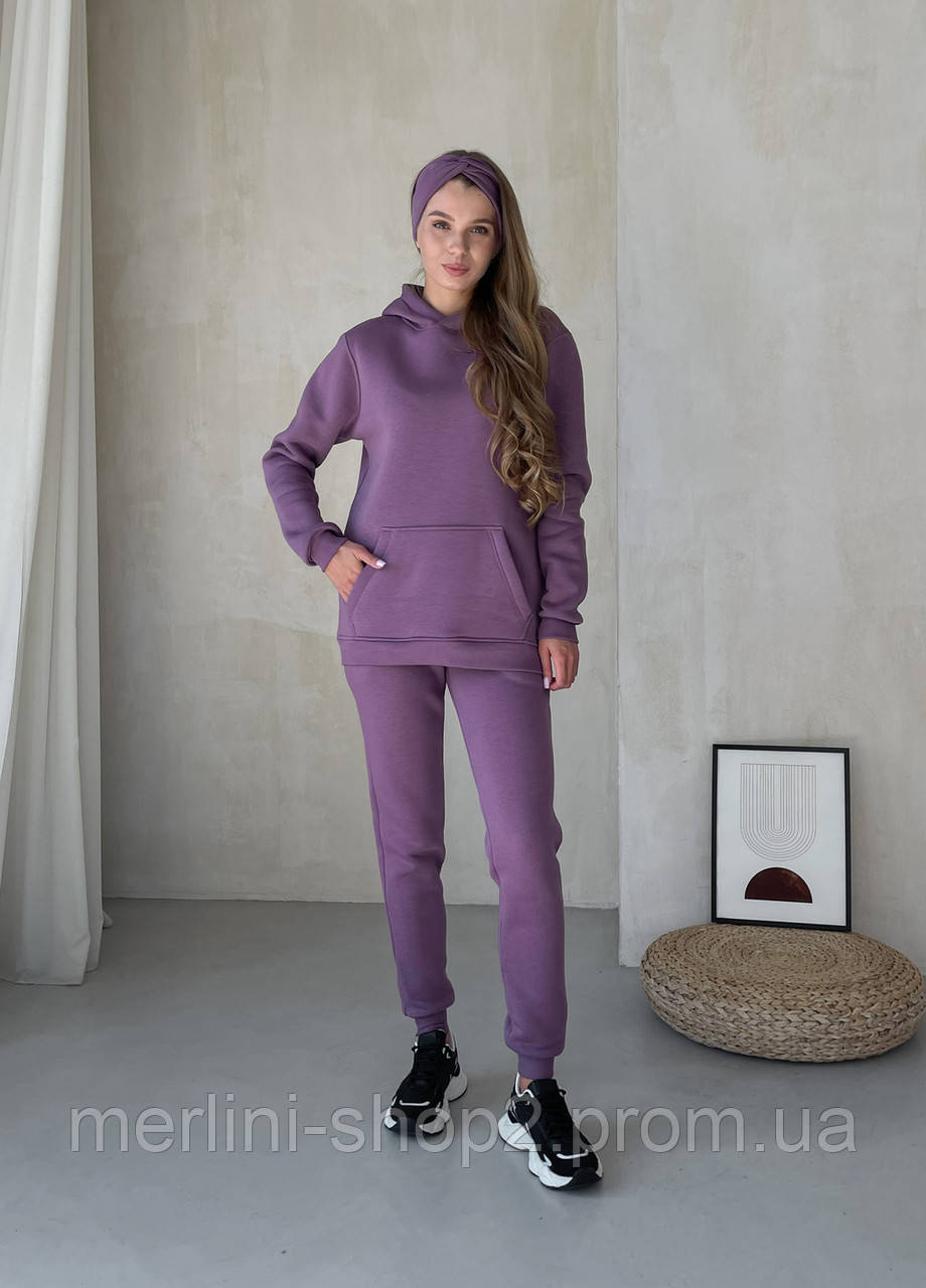 Теплый зимний женский спортивный костюм фиолетовый Мерлини Бордо 100001025, размер S-M (42-44) - фото 1 - id-p2035172359
