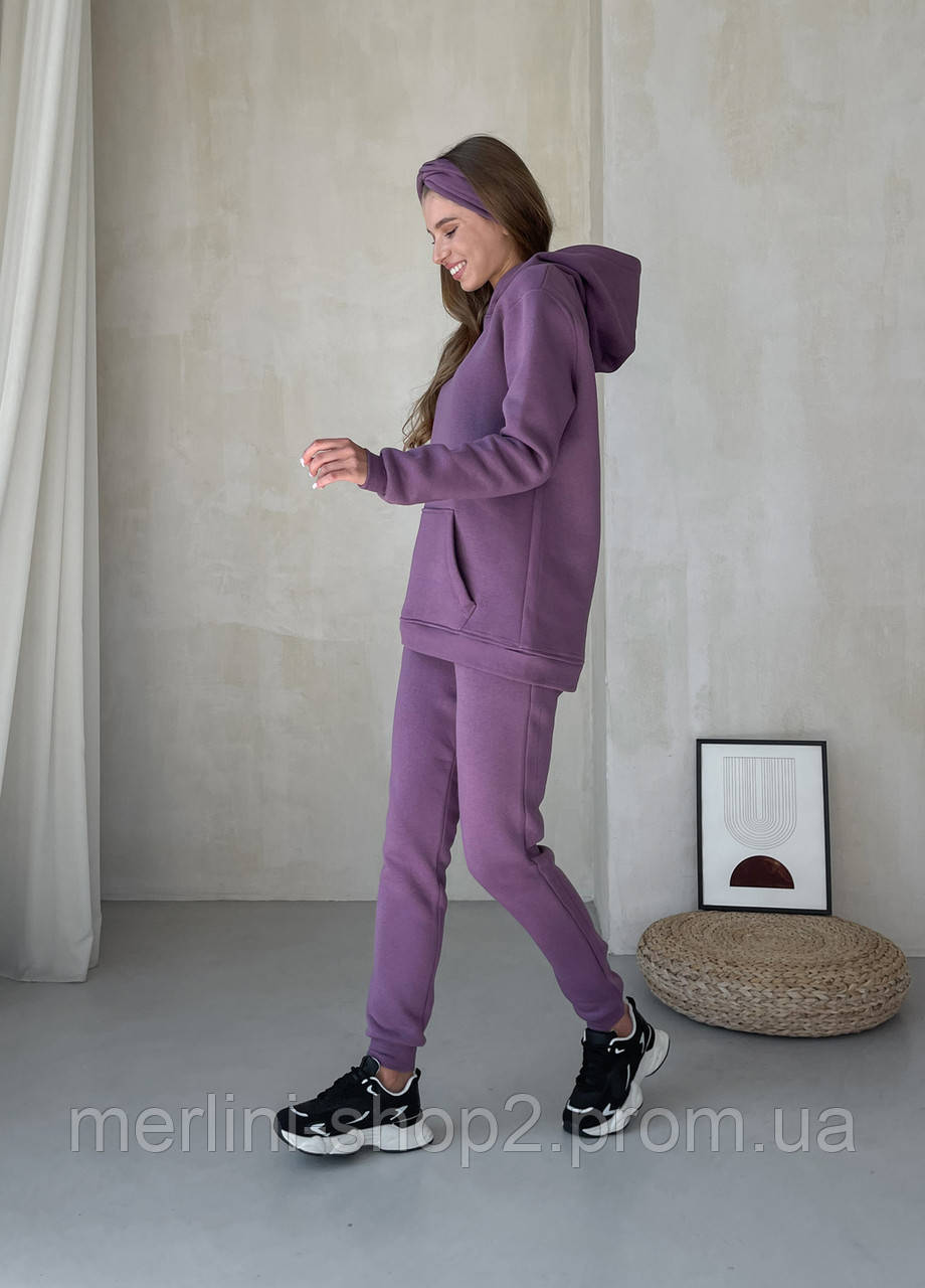 Теплый зимний женский спортивный костюм фиолетовый Мерлини Бордо 100001025, размер S-M (42-44) - фото 3 - id-p2035172359