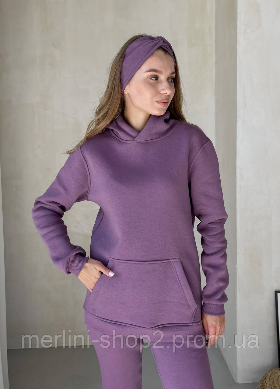 Теплый зимний женский спортивный костюм фиолетовый Мерлини Бордо 100001025, размер S-M (42-44) - фото 5 - id-p2035172359