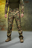 Штаны тактические soft shell флис мультикам, Теплая зимняя армейская одежда военные брюки multicam