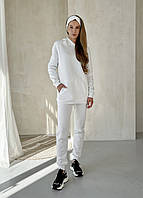 Теплый зимний женский спортивный костюм белый Мерлини Бордо 100001027, размер S-M (42-44)