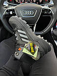 Зимові чоловічі кросівки Adidas Terrex Swift R Gore Tex з хутром теплі осінь-зима чорні. Живе фото. Високі чоловічі черевики, фото 4