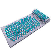 Массажный акупунктурный коврик для йоги + валик для массажа спины/шеи/ног/тела OSPORT Yoga Relax Pro (apl-036)