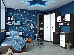 Дитячий Спальний Комплект Соната 11, Венге темний, Білий