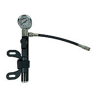 Велонасос з манометром та шлангом AV/FV чорний