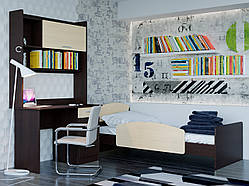 Дитячий Спальний Комплект Бриз 10, Венге темний, Дуб молочний