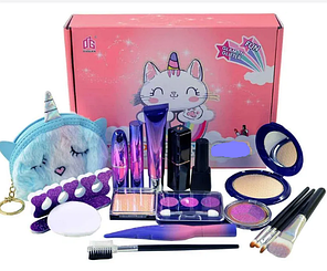 Набір дитячої косметики 17 предметів "The pretty girl" 2605E з косметичкою єдиноріг від 3-х років., фото 3