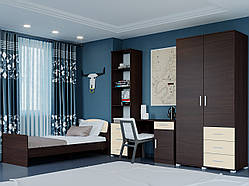 Дитячий Спальний Комплект Бриз 9, Венге темний, Дуб молочний