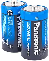 Батарейка солевая PANASONIC R20, 2 шт. CH