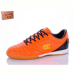 Кросівки футбольні бампи Restime  DWO23024 orange-black  р.38 ст. 24 см.  футзалки футбольні
