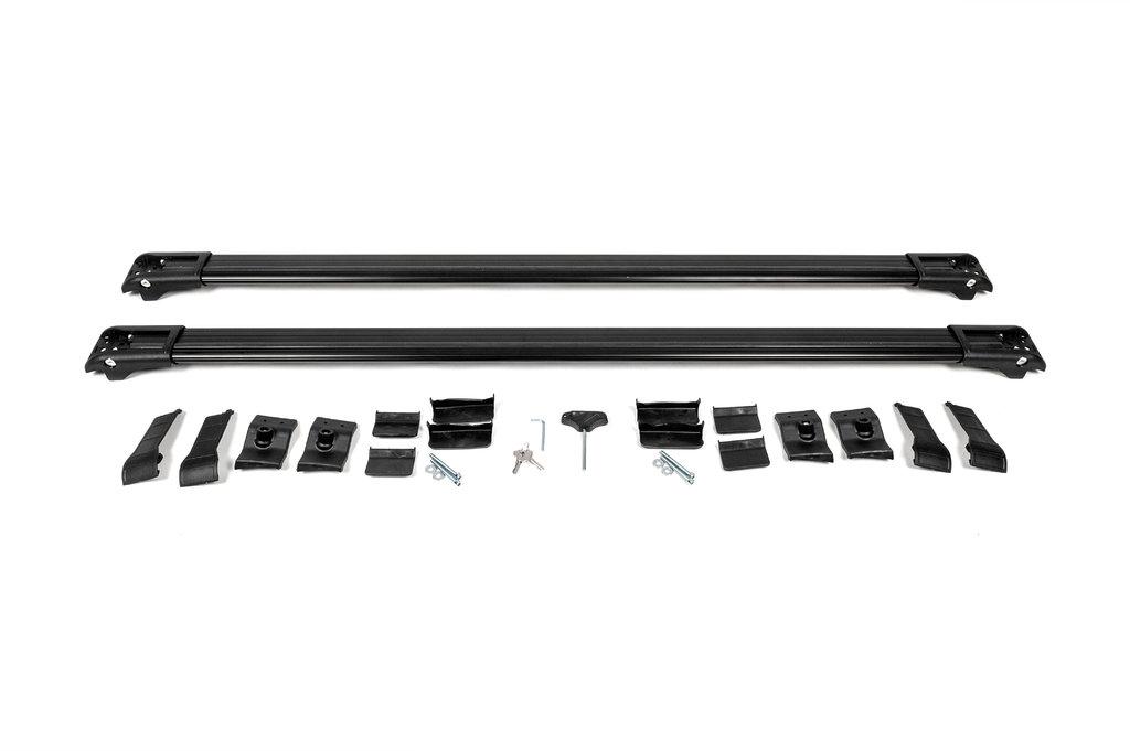 Перемички на рейлінги під ключ (2 шт) Чорний для Mitsubishi Pajero Wagon IV