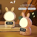 Дитячий нічник у формі кролика з під'єднанням до годинника, спальний приліжковий нічник, мила дитяча лампа, фото 3