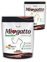 Сухой корм для кошек Miogatto Sensitive индейка 400 g 3 шт + 1,44 kg корма с курицей (Промонабор 2,64 kg)